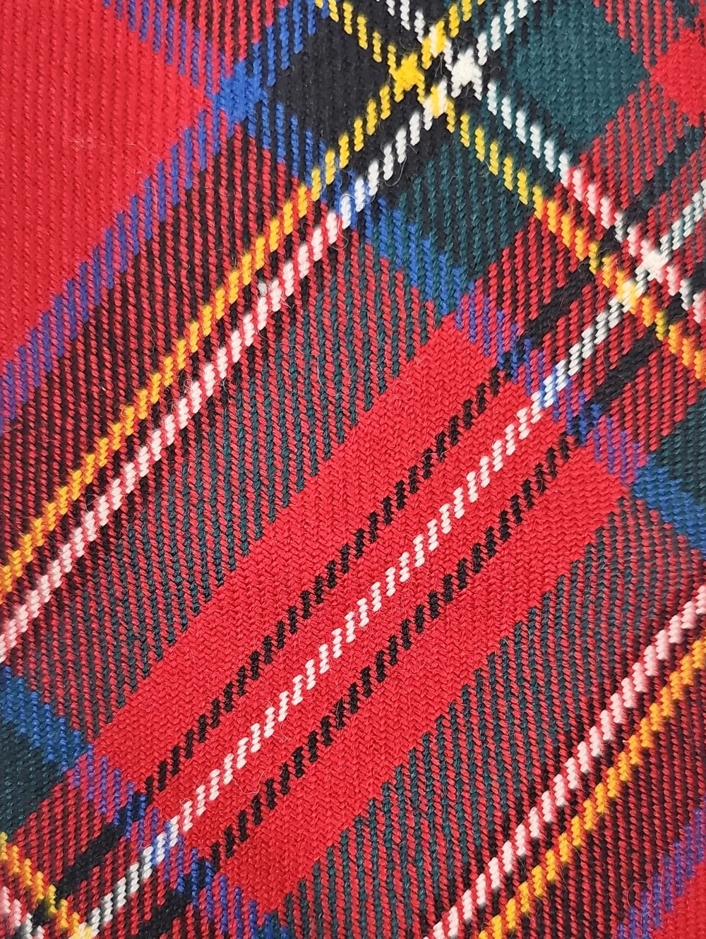 Clans of Scotland Stewart Royal Modern Wool Tartan Tie Made in Scotland NWT
